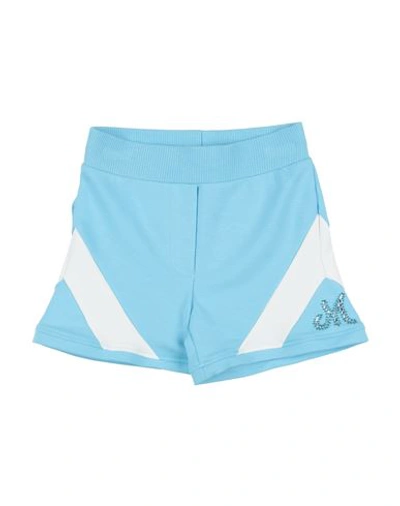Monnalisa Babies'  Toddler Girl Shorts & Bermuda Shorts Sky Blue Size 5 Cotton, Polyester, Elastane