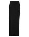 Federica Tosi Woman Maxi Skirt Black Size 12 Viscose, Elastane