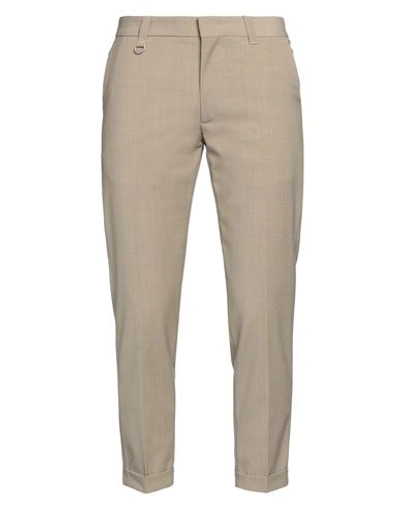 Paolo Pecora Man Pants Sand Size 30 Polyester, Wool, Elastane In Beige