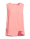 Diana Gallesi Woman Top Salmon Pink Size 6 Polyester