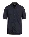 Paolo Pecora Man Shirt Midnight Blue Size 17 Cotton