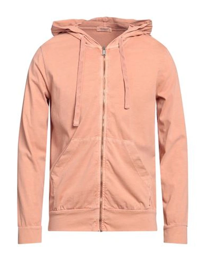 Crossley Man Sweatshirt Salmon Pink Size Xxl Cotton In Pink