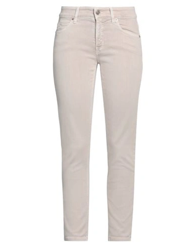 Cambio Woman Jeans Beige Size 6 Cotton, Elastomultiester, Elastane