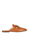 Tod's Brown Kate Leather Mules In Brown