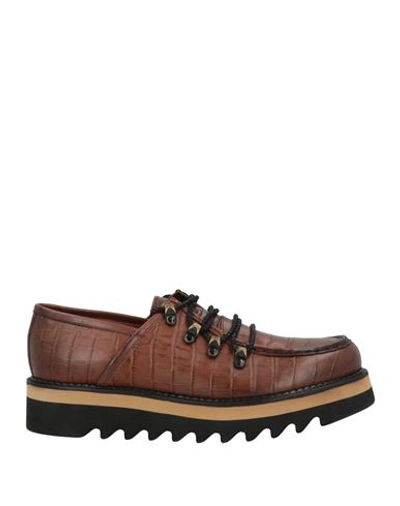 Carpe Diem Man Lace-up Shoes Brown Size 13 Soft Leather