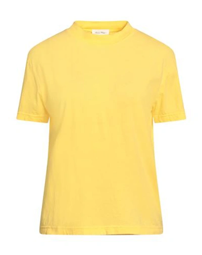 American Vintage Woman T-shirt Yellow Size L Cotton