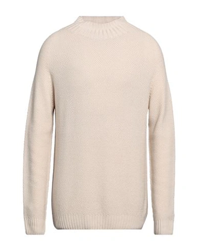 H953 Man Turtleneck Ivory Size 44 Merino Wool In White