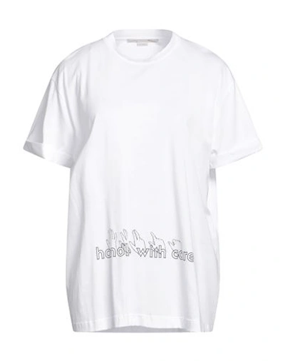 Stella Mccartney Woman T-shirt White Size 10-12 Cotton