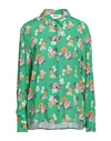 Msgm Woman Shirt Green Size 8 Viscose In Green