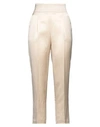 Peserico Woman Pants Beige Size 6 Viscose, Linen