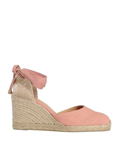 Castaã±er Castañer Woman Espadrilles Pink Size 7.5 Textile Fibers