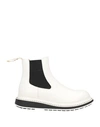 Loewe Woman Ankle Boots White Size 9 Soft Leather, Textile Fibers In White