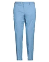 Brian Dales Man Pants Sky Blue Size 34 Cotton, Polyamide, Elastane