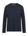 Dondup Man T-shirt Midnight Blue Size M Wool, Silk, Elastane