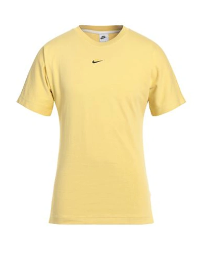 Nike Man T-shirt Mustard Size Xs Cotton In Yellow