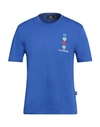 Plein Sport Man T-shirt Blue Size Xxl Cotton In Blue
