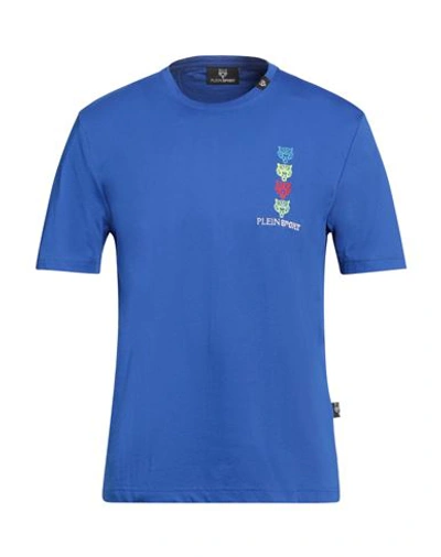 Plein Sport Man T-shirt Blue Size Xxl Cotton