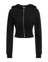 Hinnominate Woman Sweatshirt Black Size L Cotton, Elastane