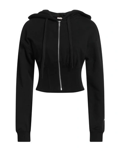 Hinnominate Woman Sweatshirt Black Size L Cotton, Elastane In Black