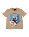 NEIL BARRETT NEIL BARRETT TODDLER BOY T-SHIRT CAMEL SIZE 6 COTTON