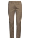 Dondup Man Pants Khaki Size 28 Cotton, Cashmere, Elastane In Beige