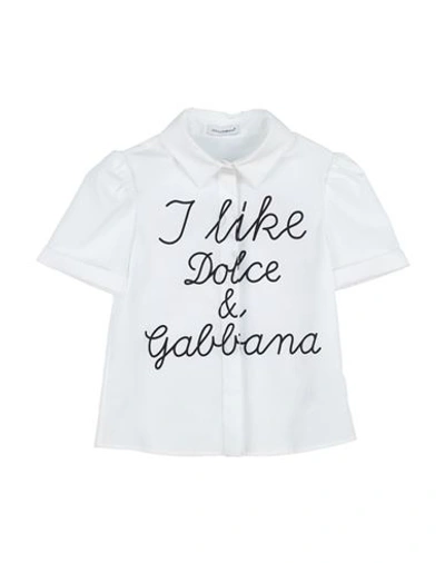 Dolce & Gabbana Babies'  Toddler Girl Shirt White Size 6 Cotton
