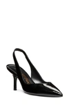 Stuart Weitzman Slingback Leather Pumps In Black