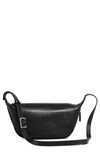 Madewell The Sling Leather Crossbody Bag In True Black