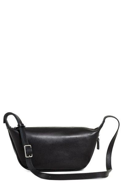 Madewell The Sling Leather Crossbody Bag In True Black