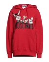 Moschino Woman Sweatshirt Red Size 4 Cotton