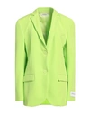 Hinnominate Woman Blazer Lime Green Size Xxs Polyester, Elastane In Green