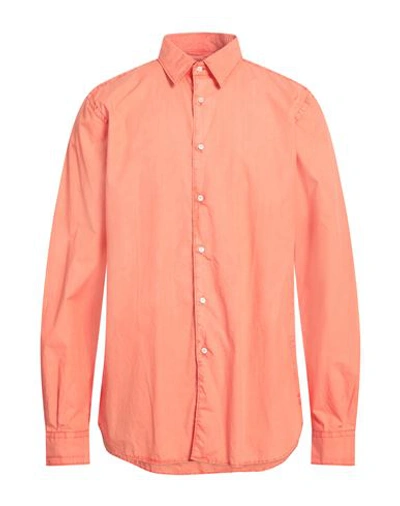 Aspesi Man Shirt Orange Size 16 ½ Cotton