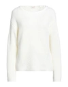 Rossopuro Woman Sweater Ivory Size M Merino Wool In White