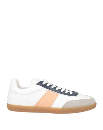 Tod's Man Sneakers White Size 7.5 Soft Leather