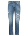 Dondup Man Denim Pants Blue Size 33 Cotton In Blue