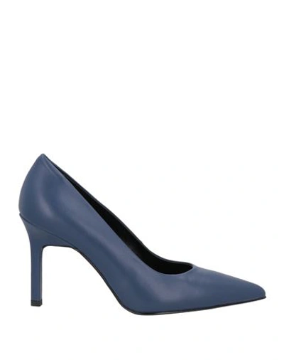 Islo Isabella Lorusso Woman Pumps Midnight Blue Size 10 Soft Leather In Blue