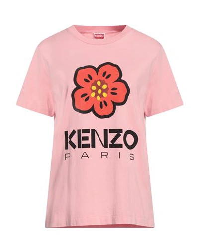 KENZO KENZO WOMAN T-SHIRT PINK SIZE L ORGANIC COTTON