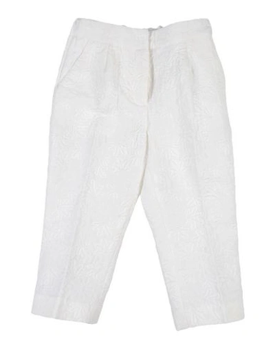Dolce & Gabbana Babies'  Toddler Girl Pants White Size 5 Cotton, Polyester