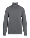Dondup Man Turtleneck Grey Size 46 Wool