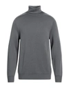 Dondup Man Turtleneck Grey Size 46 Wool In Grey