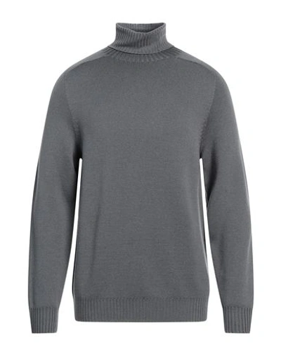 Dondup Man Turtleneck Grey Size 46 Wool