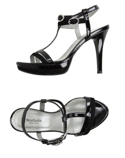 Nero Giardini Woman Sandals Black Size 10 Soft Leather