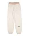 Msgm Toddler Boy Pants Ivory Size 6 Cotton, Polyester In White
