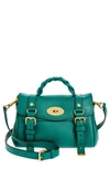 Mulberry Mini Alexa Leather Satchel In Malachite