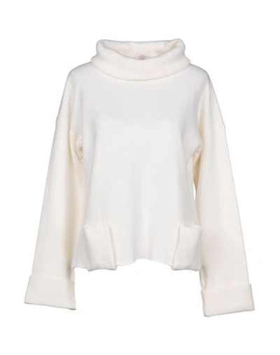 Rossopuro Woman Turtleneck Ivory Size Xs Wool, Cashmere In White