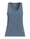 Majestic Filatures Woman Tank Top Slate Blue Size 2 Cotton, Elastane