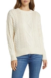 MADEWELL CABLE STITCH CREWNECK SWEATER