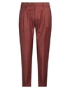 Berwich Man Pants Rust Size 34 Wool In Red