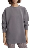 Varley Mae Boyfriend Sweatshirt In Charcoal Grey