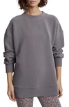 Varley Manning Sweatshirt In Deep Charcoal In Charcoal Grey